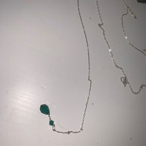Sterling silver crystal necklace